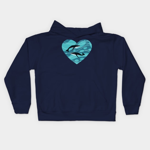 I love Whales Kids Hoodie by Olooriel